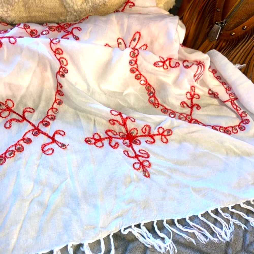 Boho Style Fringe And Sequence Saree - image 6